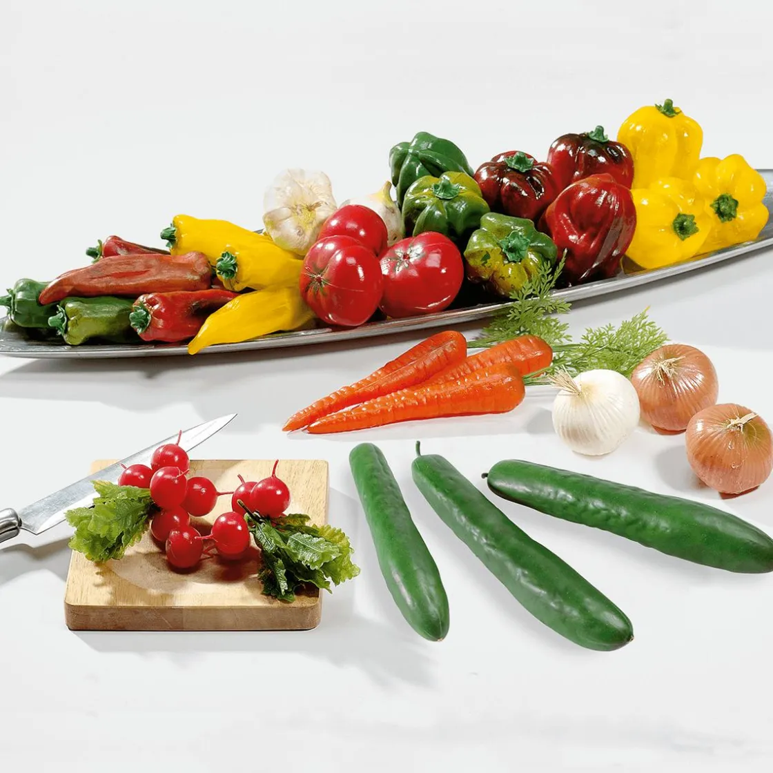 DecoWoerner Verduras Y Hierbas>Imitación De Pepinos Campesinos, 3 Piezas