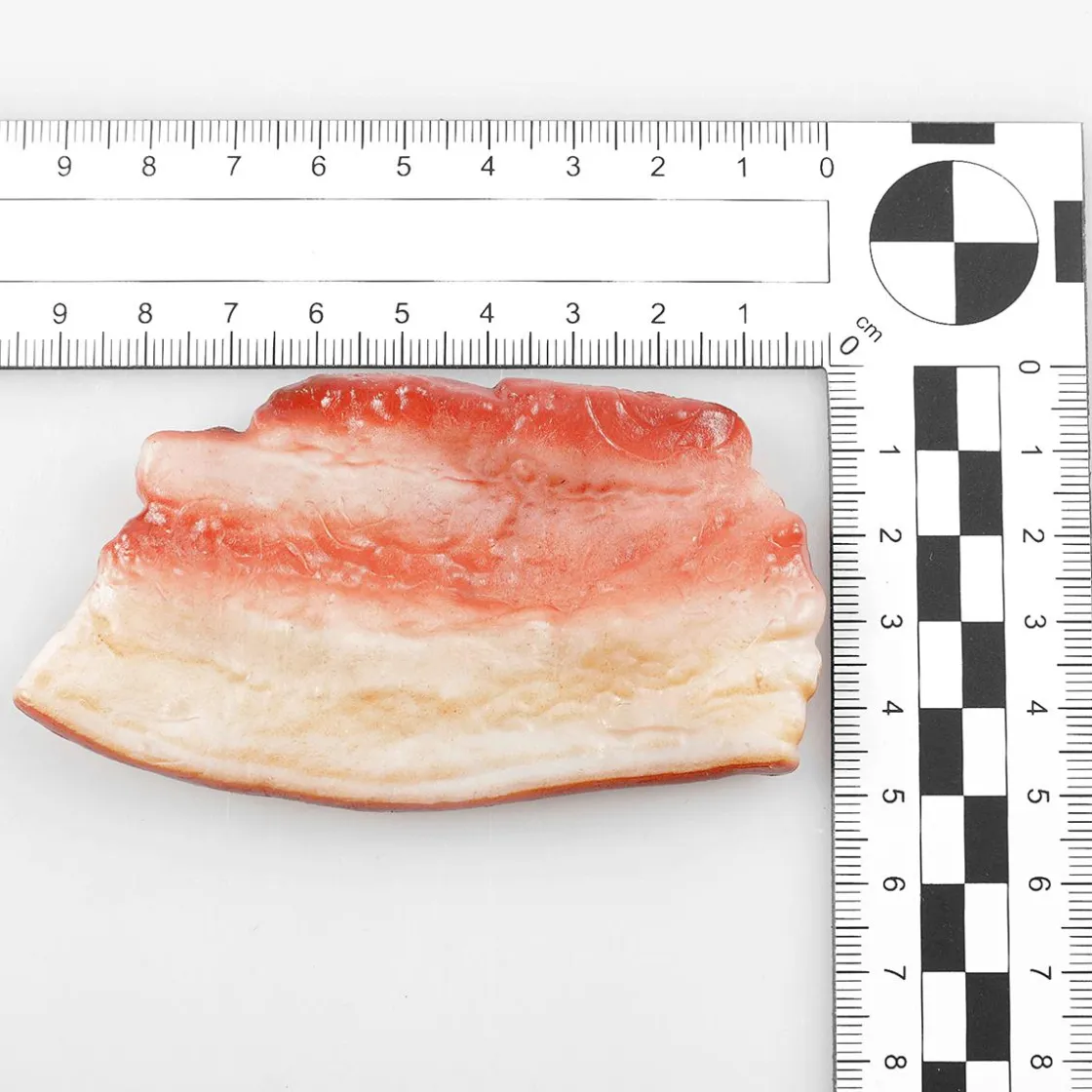 DecoWoerner Platos Y Comida Rápida|Carnes Y Embutidos>Imitación De Rebanadas De Tocino, 8 Cm, 3 Piezas