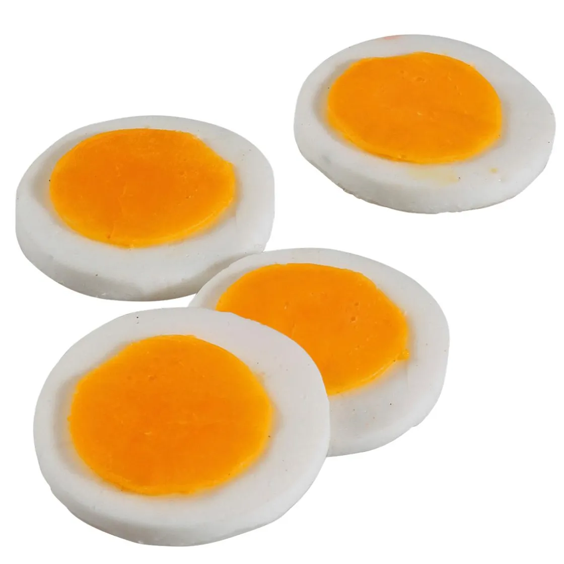 DecoWoerner Platos Y Comida Rápida|Queso Y Huevos>Imitación De Rodajas De Huevo, 4 Piezas