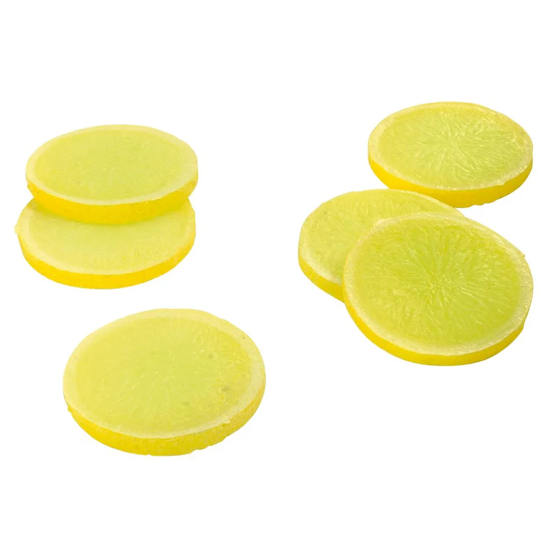 DecoWoerner Frutas>Imitación De Rodajas De Limón, 6 Piezas