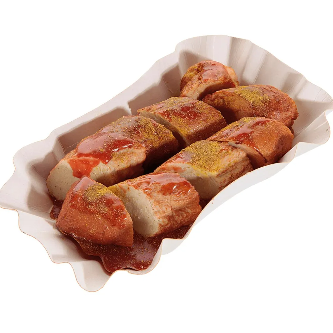 DecoWoerner Platos Y Comida Rápida>Imitación De Salchicha Al Curry En Lonchas