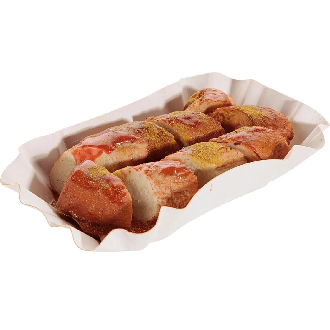 DecoWoerner Platos Y Comida Rápida>Imitación De Salchicha Al Curry En Lonchas