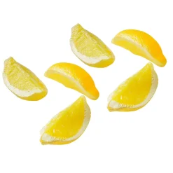 DecoWoerner Decoración Temática|Frutas>Imitación De Un Cuarto De Limón, 6 Piezas