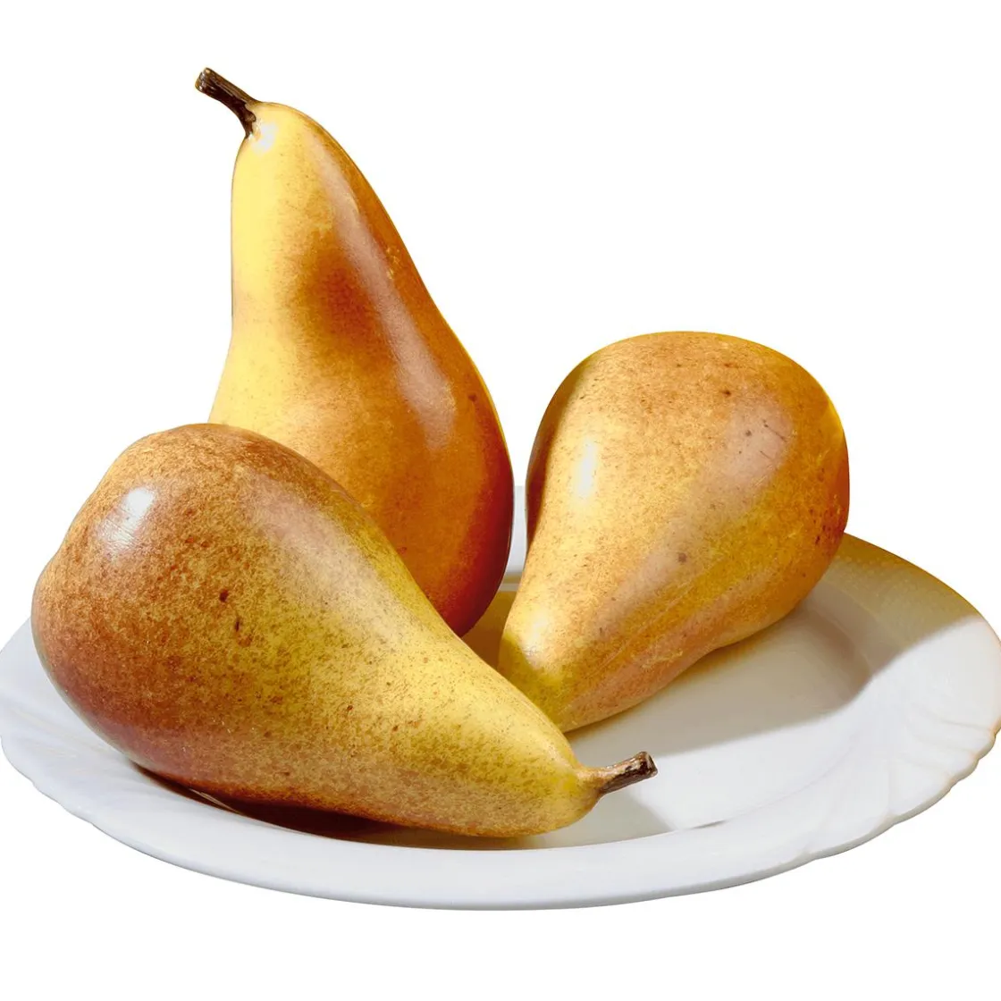 DecoWoerner Frutas>Imitaciones De Peras Rojas/amarillas, 3 Piezas