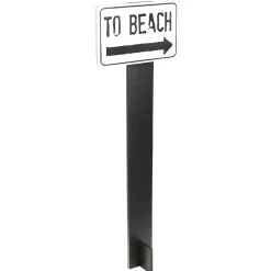DecoWoerner Decoración Natural|Decoración De Verano>Indicador De Caminos Beach (playa) Blanco Y Altura 120 Cm
