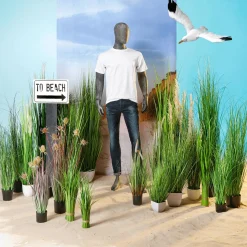 DecoWoerner Decoración Natural|Decoración De Verano>Indicador De Caminos Beach (playa) Blanco Y Altura 120 Cm