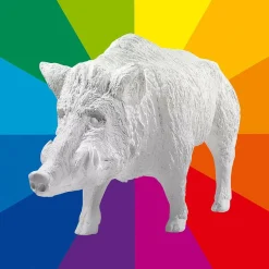 DecoWoerner Decoración De Animales>Jabalí Decorativo, Longitud: 160 Cm