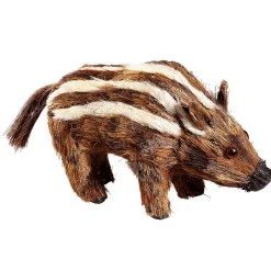 DecoWoerner Decoración De Animales|Decoración De Otoño>Jabato Decorativo Longitud 25 Cm