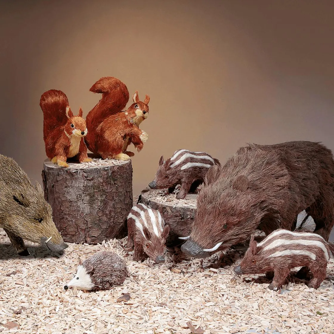 DecoWoerner Decoración De Animales|Decoración De Otoño>Jabato Decorativo Longitud 25 Cm