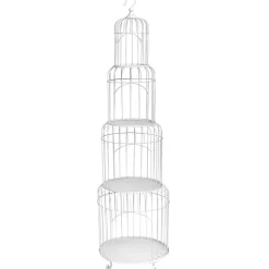 DecoWoerner Decoración De Primavera>Jaula Para Pájaros, 185 Cm, Blanca