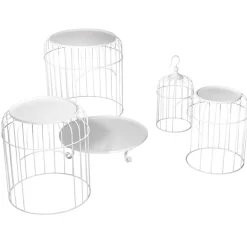 DecoWoerner Decoración De Primavera>Jaula Para Pájaros, 185 Cm, Blanca