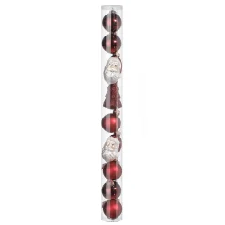 DecoWoerner Bolas De Navidad>Juego De Bolas De Navidad De Cristal 9 Piezas En Caja
