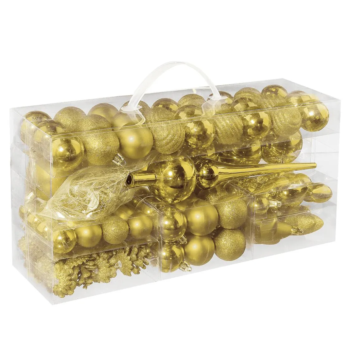 DecoWoerner Bolas De Navidad>Juego De Bolas De Navidad XXL 100pcs. Doradas 3 - 7,5 Cm Ø
