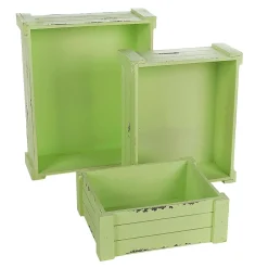 DecoWoerner Expositores Para Tiendas|Decoración Natural>Juego De Cajas De Madera De Diferentes Tamaños,