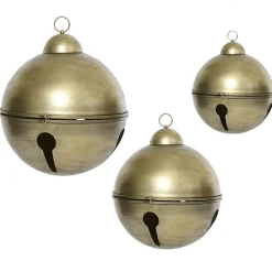 DecoWoerner Decoración Temática|Decoración Navideña Xxl>Juego De Campanas De Hierro XXL, 3 Piezas