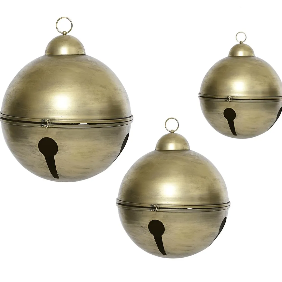 DecoWoerner Decoración Temática|Decoración Navideña Xxl>Juego De Campanas De Hierro XXL, 3 Piezas