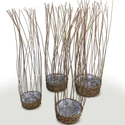 DecoWoerner Decoración De Otoño|Macetas Y Artículos De Decoración>Juego De Cestas De Mimbre 4pcs.
