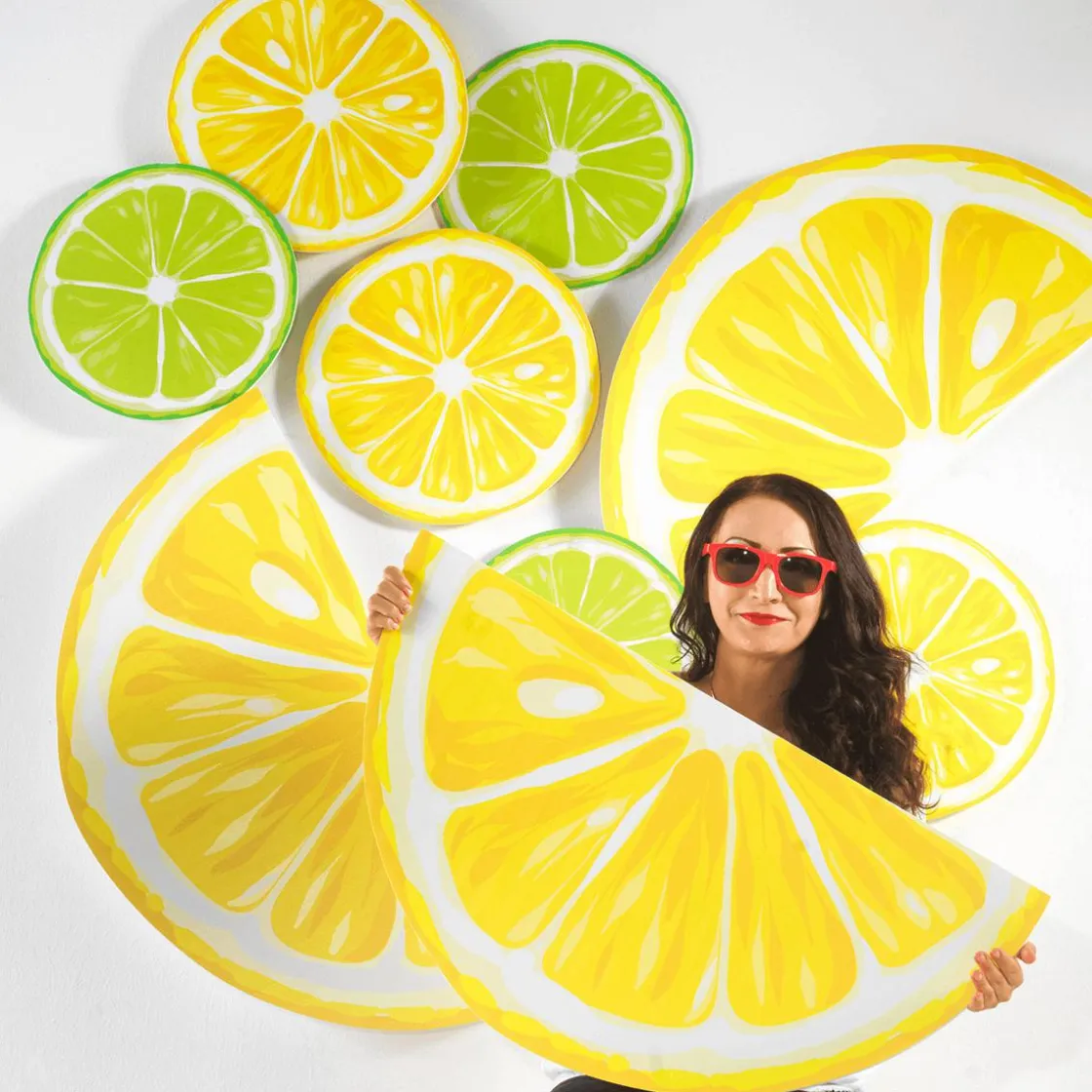 DecoWoerner Decoración De Verano>Juego De Exhibición Limette & Zitrone 35/40 Cm
