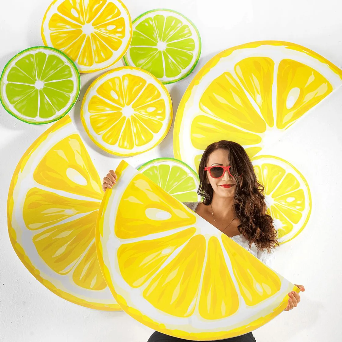 DecoWoerner Decoración De Verano>Juego De Exhibición Limette & Zitrone 35/40 Cm