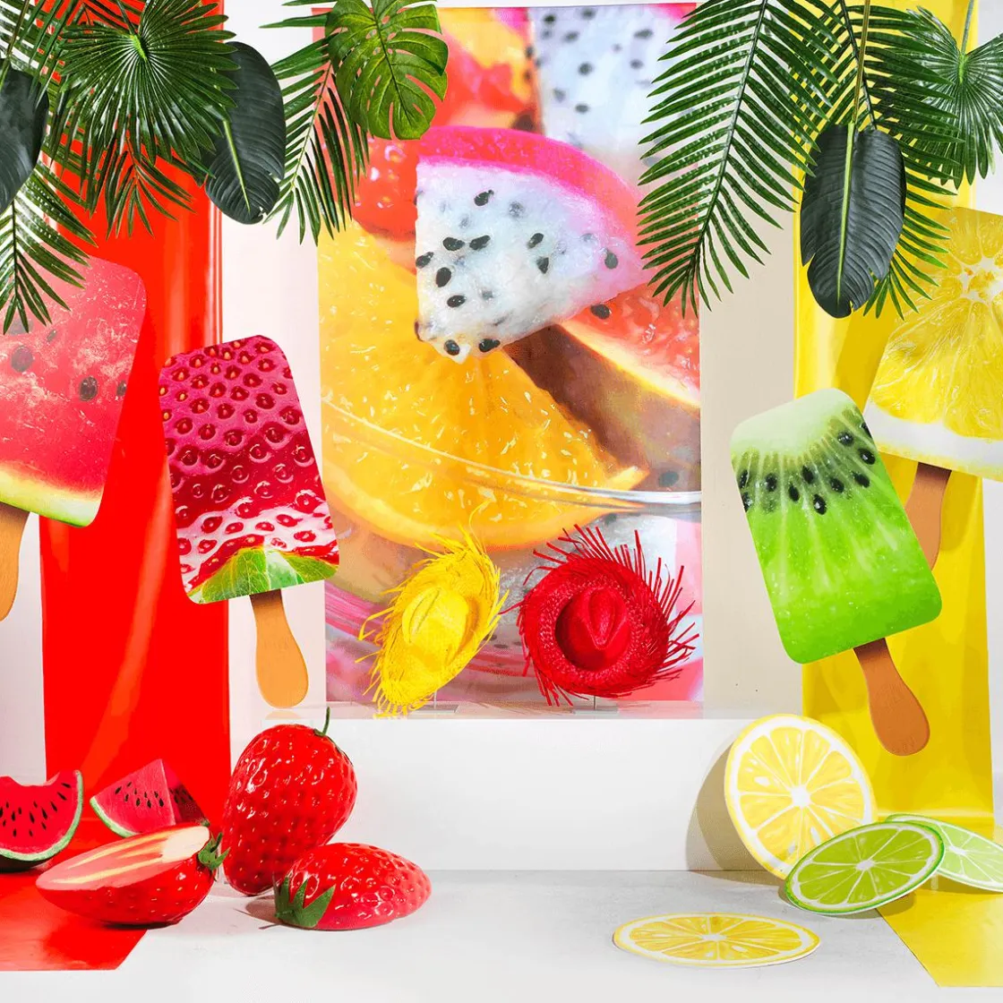DecoWoerner Decoración De Verano>Juego De Exhibición Limette & Zitrone 35/40 Cm