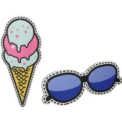 DecoWoerner Decoración De Verano>Juego De Expositores Arte Pop "Hielo Y Gafas De Sol"