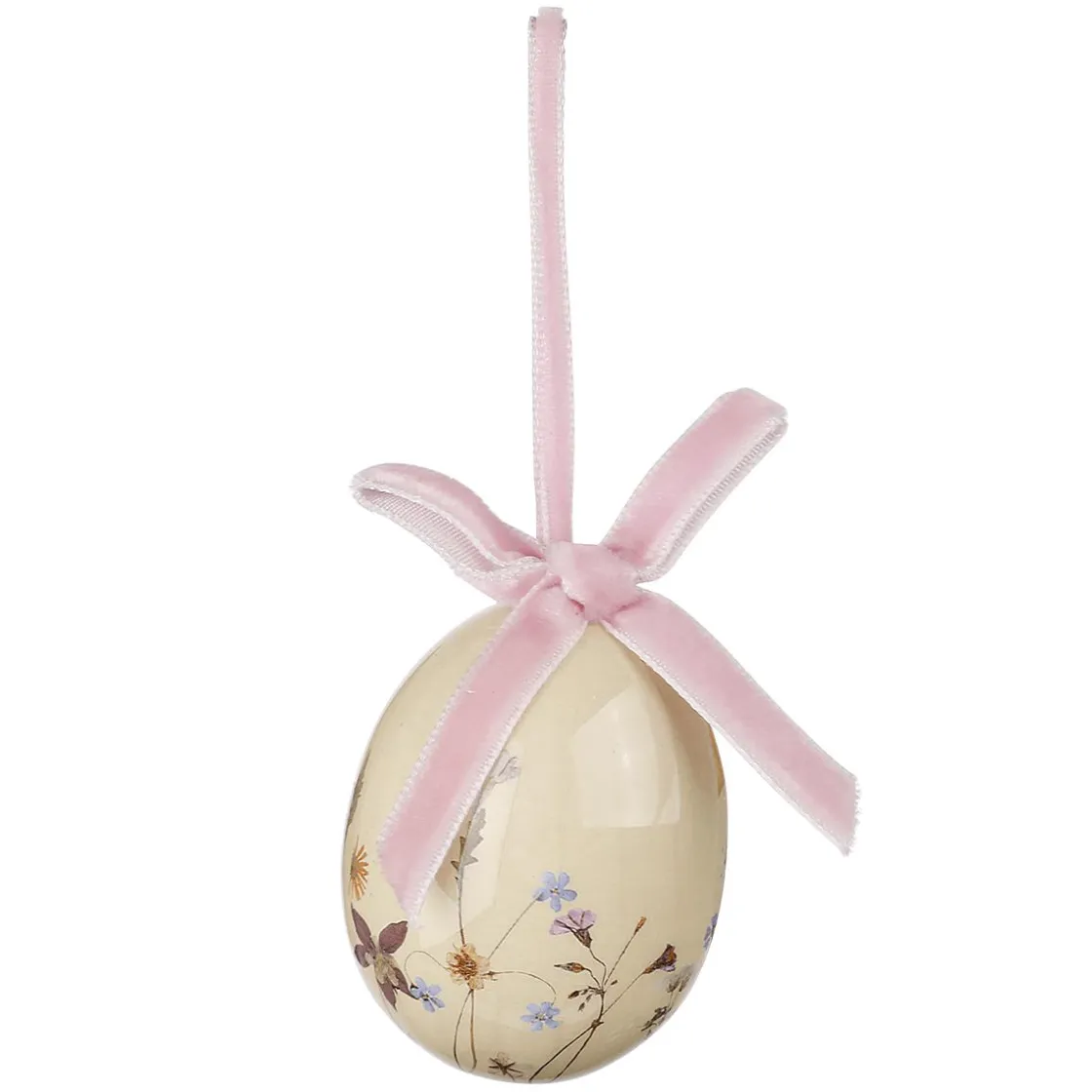 DecoWoerner Decoración De Pascua>Juego De Huevos De Pascua De Espuma Para Colgar, Con Dibujo De Flores Y Lazo 8pcs.