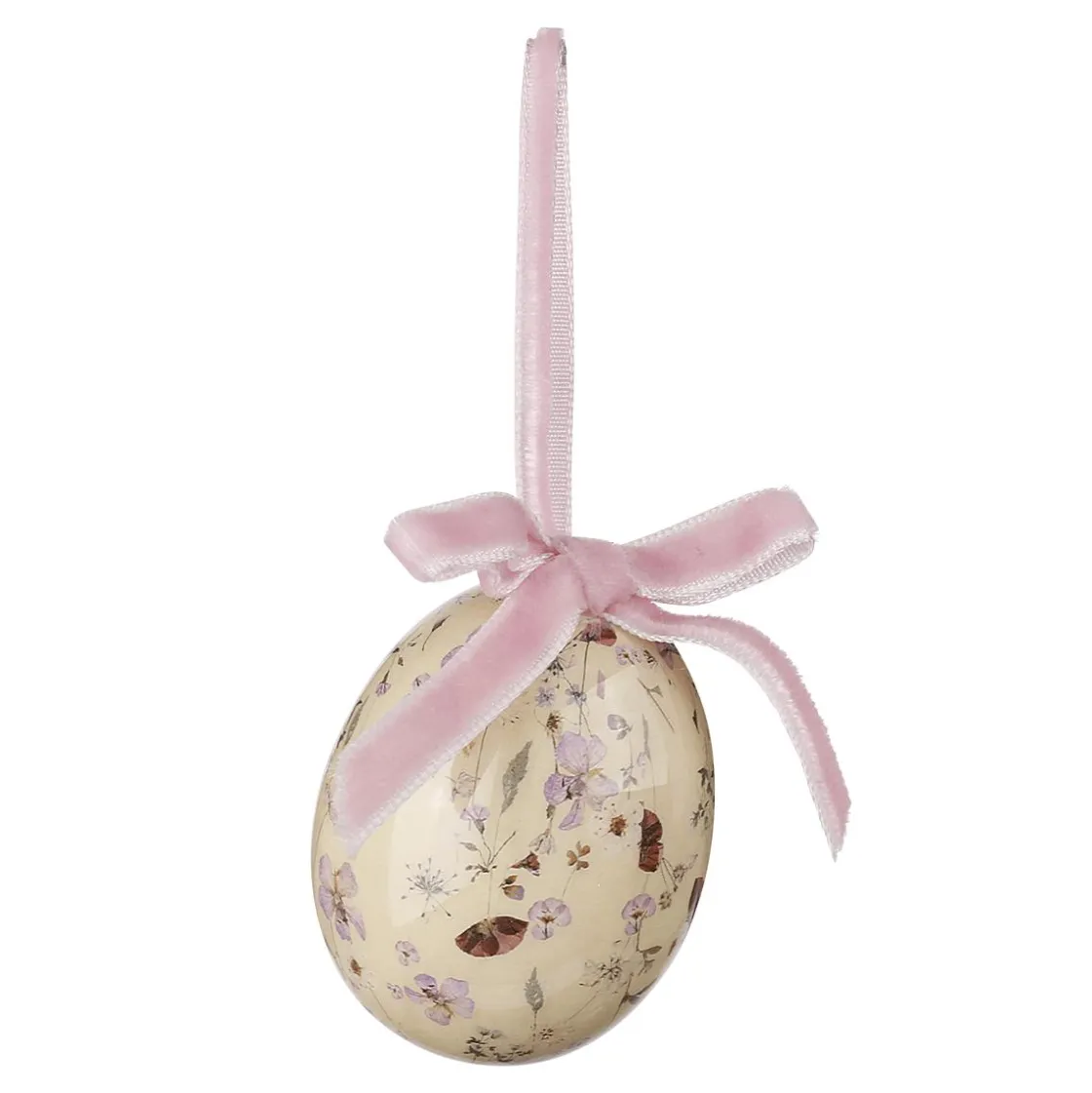 DecoWoerner Decoración De Pascua>Juego De Huevos De Pascua De Espuma Para Colgar, Con Dibujo De Flores Y Lazo 8pcs.