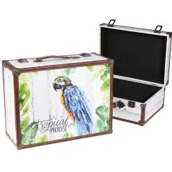 DecoWoerner Decoración Temática|Decoración De Verano>Juego De Maletas Decorativo Paraíso 2 Piezas