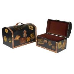 DecoWoerner Decoración Temática>Juego De Maletín, 2 Piezas