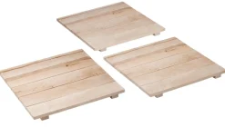 DecoWoerner Expositores Para Tiendas|Decoración Natural>Juego De Paletas De Madera 45 X 45 Cm, 3 Piezas