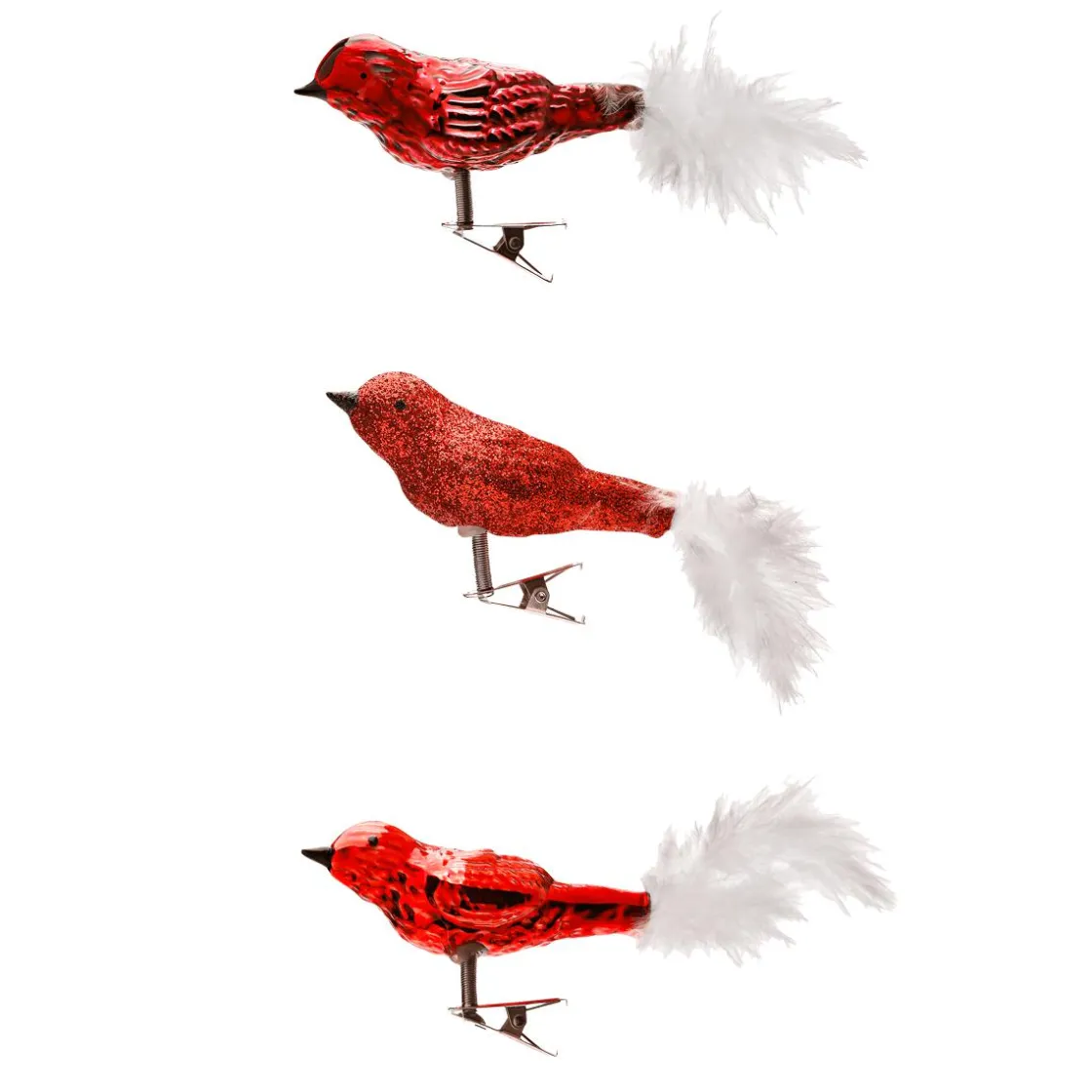 DecoWoerner Decoración De Animales|Figuras De Navidad>Juego De Pájaros Artificiales 3 Pcs