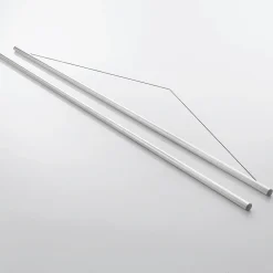 DecoWoerner Accesorios>Juego De Varillas De Suspensión Para Banderolas De Tela De Aluminio, 75 Cm 2 Piezas.