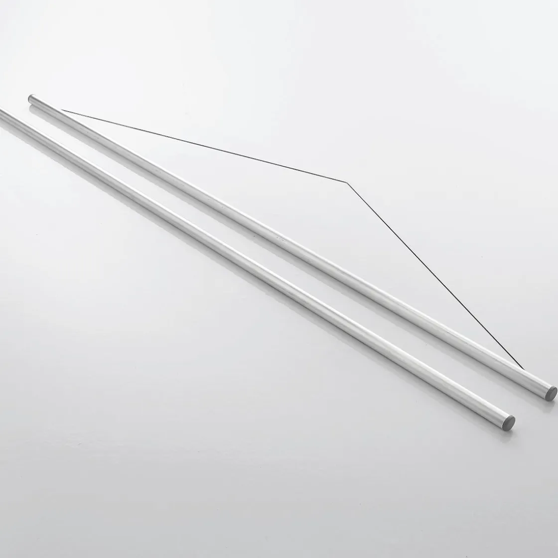 DecoWoerner Accesorios>Juego De Varillas De Suspensión Para Banderolas De Tela De Aluminio, 75 Cm 2 Piezas.