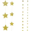 DecoWoerner Estrella De Navidad>Juego Guirnaldas De Estrellas 2D, Oro, 2 Uds.