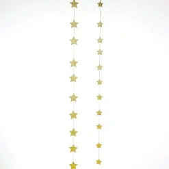 DecoWoerner Estrella De Navidad>Juego Guirnaldas De Estrellas 2D, Oro, 2 Uds.