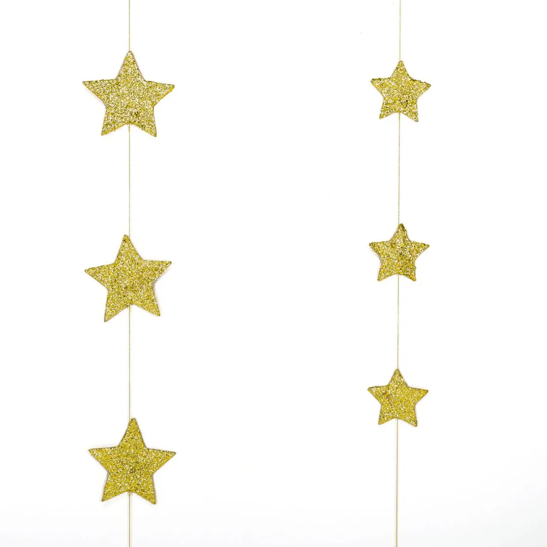 DecoWoerner Estrella De Navidad>Juego Guirnaldas De Estrellas 2D, Oro, 2 Uds.
