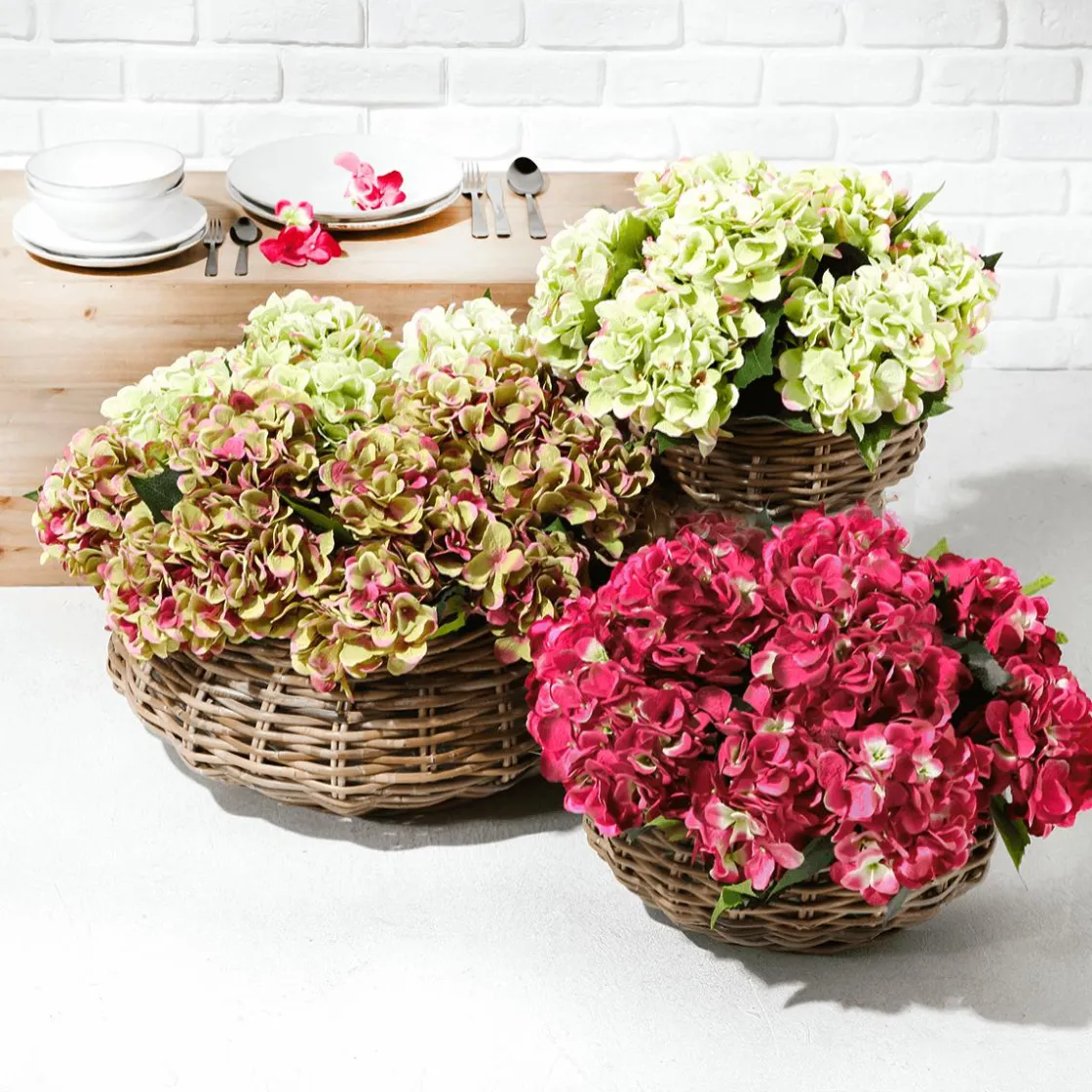 DecoWoerner Macetas Y Artículos De Decoración>La Cesta De La Planta De Ratán Es Redonda