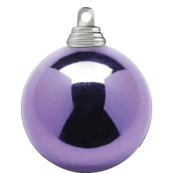 DecoWoerner Bolas De Navidad>Lavanda, Bolas De Navidad Brillantes De Plástico Ignífugo, 6 Cm Ø - 24 Uds.