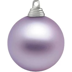 DecoWoerner Bolas De Navidad>Lavanda, Bolas De Navidad De Plástico Mate, Ignífugo, 6 Cm Ø - 24 Piezas