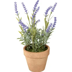 DecoWoerner Decoración De Primavera|Plantas De Interior>Lavanda Decorativa Con Maceta, 23 Cm