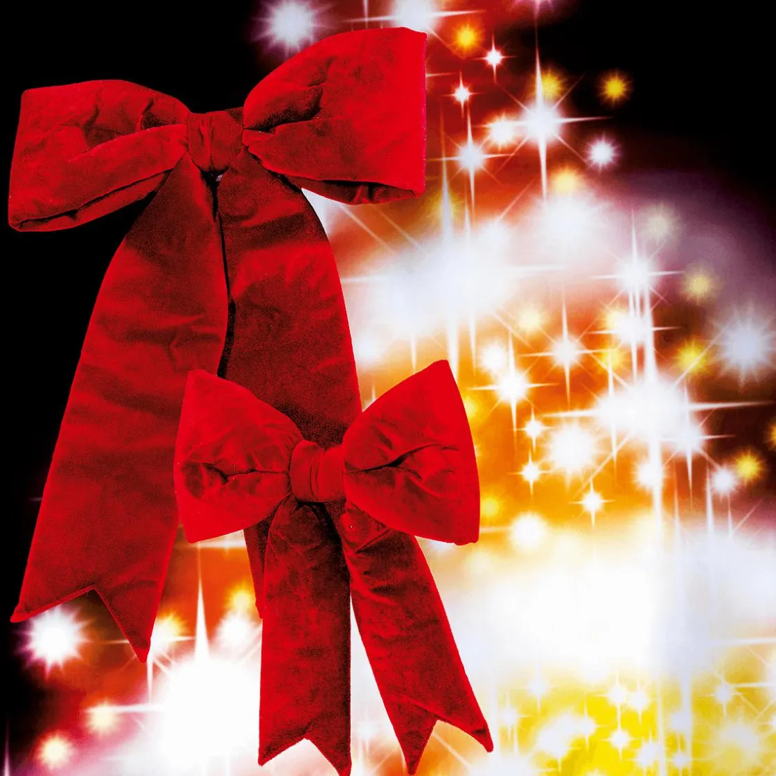 DecoWoerner Decoración Navideña Xxl>Lazo De Navidad De Terciopelo Longitud 40 Cm