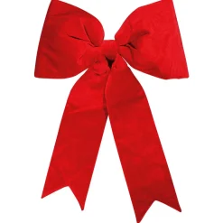 DecoWoerner Decoración Navideña Xxl>Lazo De Navidad De Terciopelo Longitud 80 Cm