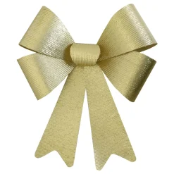 DecoWoerner Decoración Temática|Figuras De Navidad>Lazo De Plástico Con Aspecto De Mica Dorada