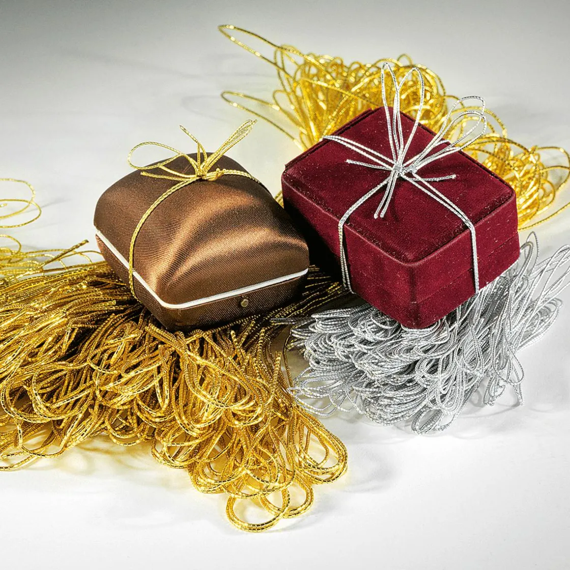 DecoWoerner Lazos De Regalo>Lazo Decorativo Plateado Longitud 25 Cm, 100 Piezas