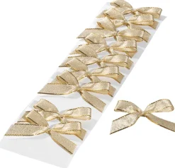 DecoWoerner Lazos De Regalo>Lazos Decorativos Dorados Para Pegar , 100 Piezas