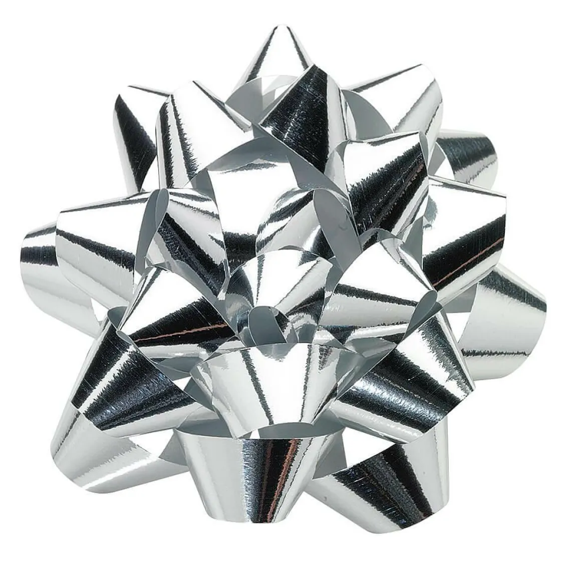 DecoWoerner Lazos De Regalo>Lazos Decorativos Plateados Para Pegar Ø 10 Cm , 25 Piezas