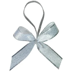 DecoWoerner Lazos De Regalo>Lazos Decorativos Plateado 20 Cm, 100 Piezas