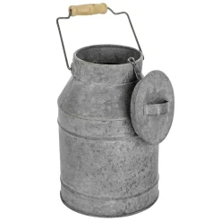 DecoWoerner Decoración Temática|Macetas Y Artículos De Decoración>Lechera Nostálgica De Zinc 9 X 22 Cm