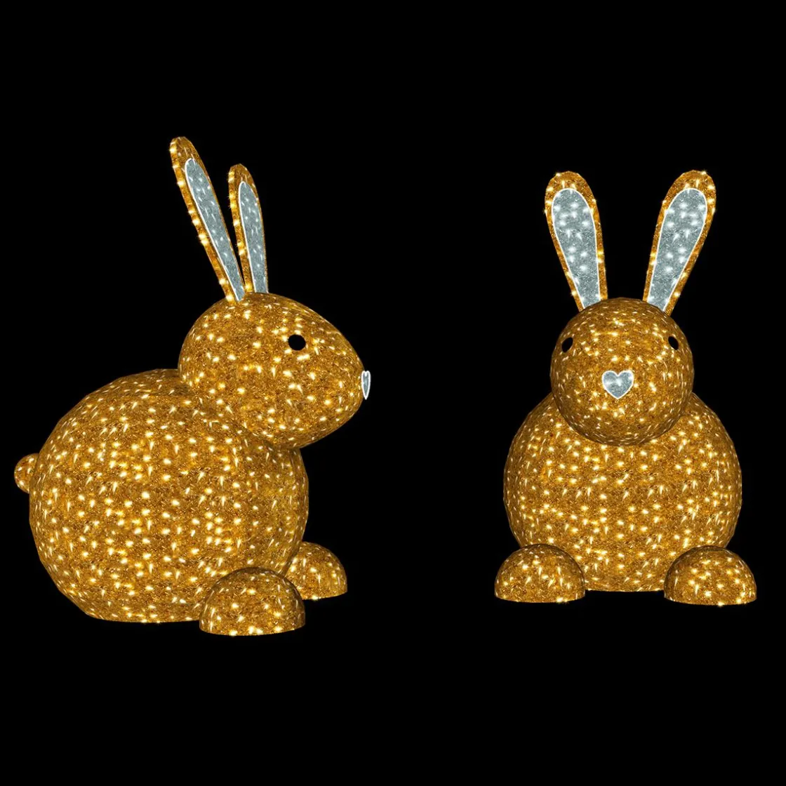 DecoWoerner Luz Decorativa|Decoración De Pascua>LED Conejito Sentado Para Exterior 180x130 Cm