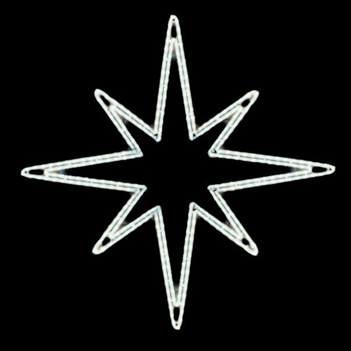 DecoWoerner Luces De Navidad>LED Estrella Metálica , Blanco Frío Ropelight 85 X 85 Cm (L X A)